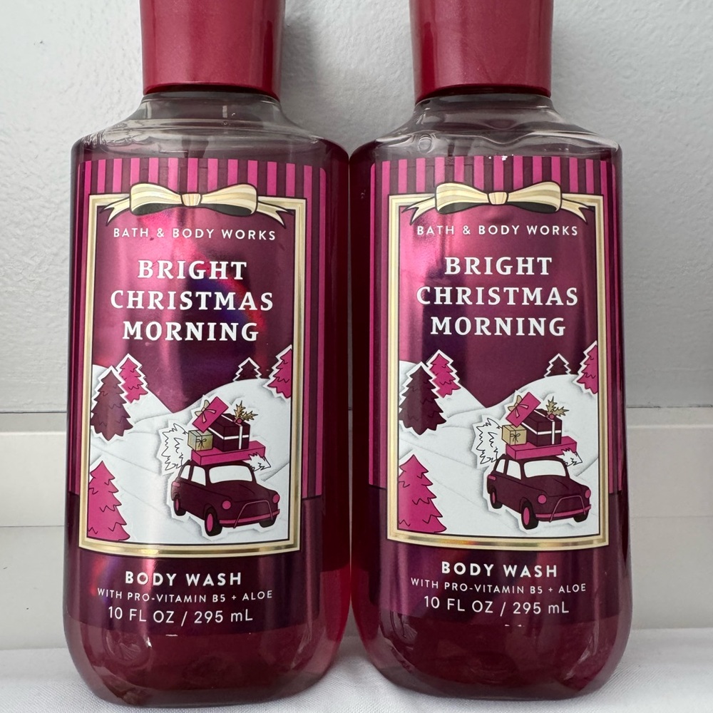 Bath & Body Works Bright Christmas Morning Body Wash - Red and Pink